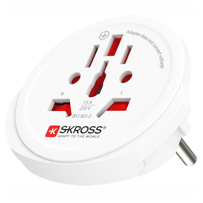 Reseadapter Skross Världen till Europa Jordad