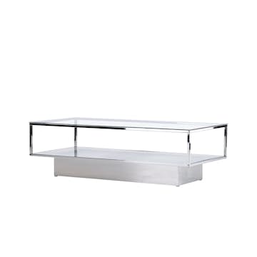 Soffbord Venture Home Maglehem Vardagsrumsbord i Glas med Stålram