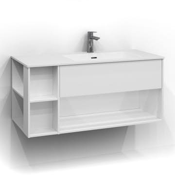 Tvättställsskåp Svedbergs Epos 100x45 med 1 Låda och Öppen Förvaring