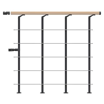 Skyddsräcke Dolle Style6 Ek Vit Oljad Start