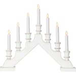 Adventsljusstake Star Trading Sara 154-38 7-Armad Vit Trä