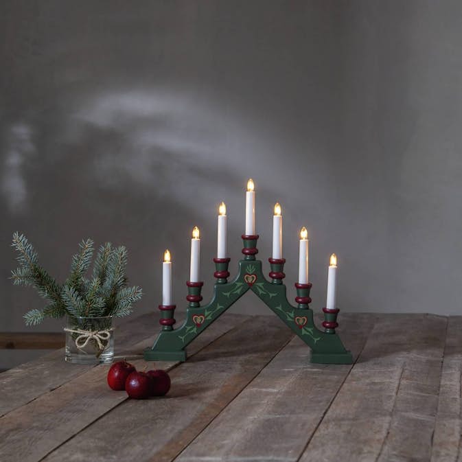 Adventsljusstake Star Trading Sara Traditionell 7 Ljus