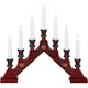 Adventsljusstake Star Trading Sara 154-55 7-Armad Röd Trä