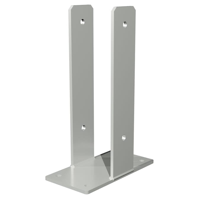 U-stolparfot PLUS för fundament - För stolpar 9x9 cm - höjd 30 cm