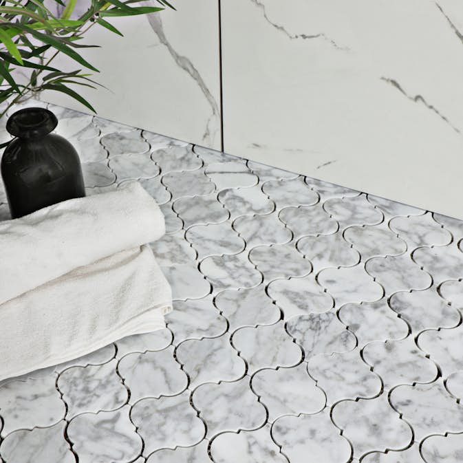 Mosaik Tenfors Carrara Marmor Lantern 33,5x33,5 cm