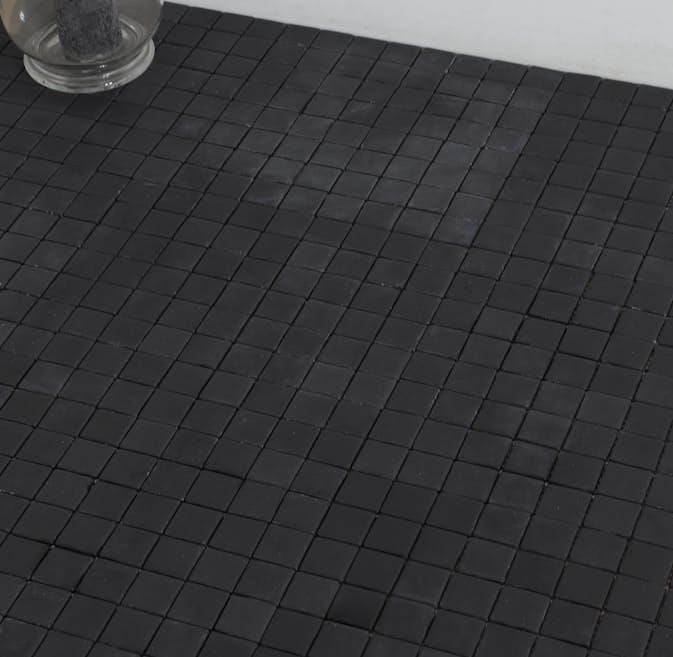 Mosaik Tenfors Vasa Kvadrat Svart 4x4 cm