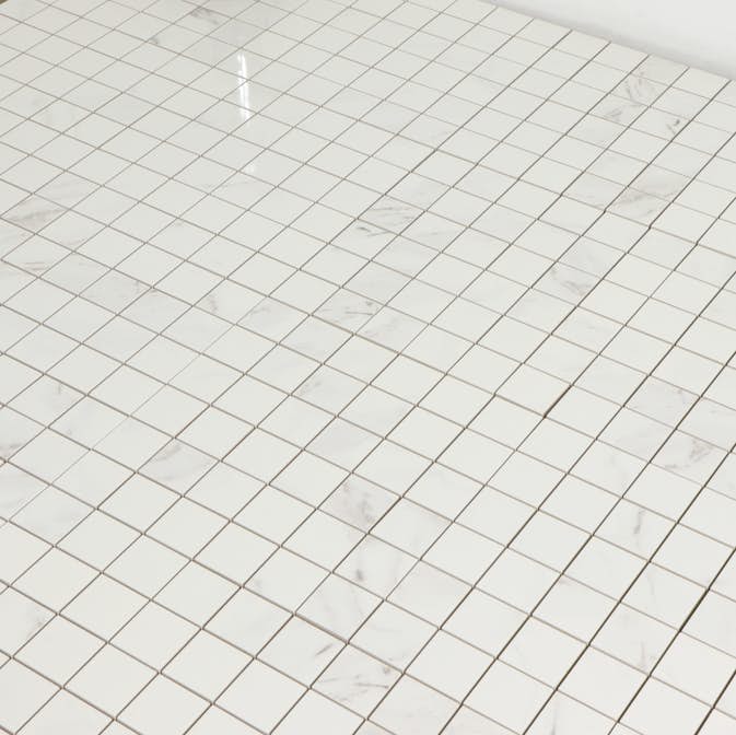 Mosaik Tenfors Naos Blanco Blank Marmor 5x5 cm