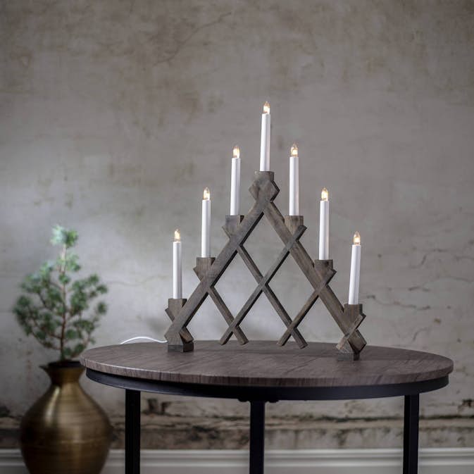 Adventsljusstake Star Trading Rut 7 Ljus