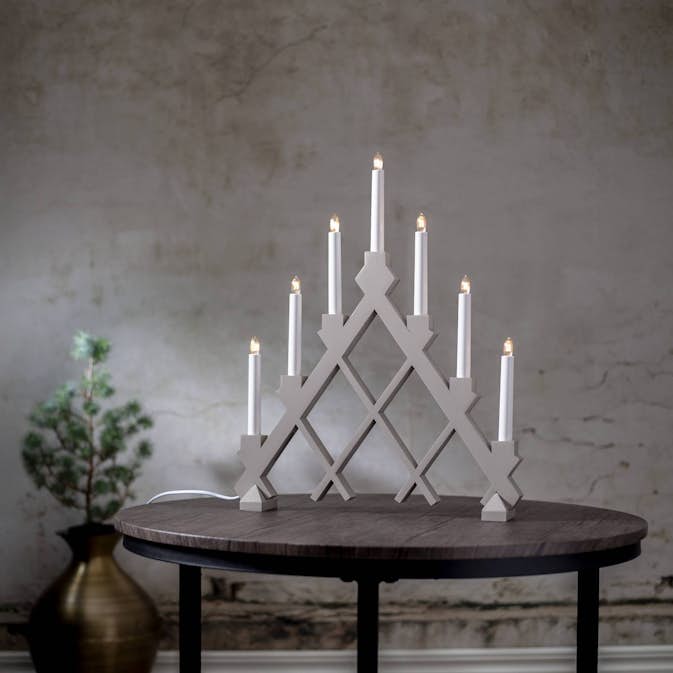 Adventsljusstake Star Trading Rut 7 Ljus