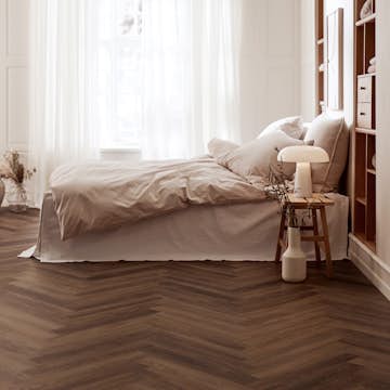 Vinylgolv Novego Classic Fiskbensmönster - Smoked Oak