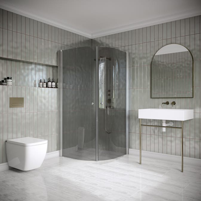 Duschhörn Hietakari Classic 155 Rund med Vändbara Dörrar