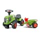 Sparkbil FALK Traktor med trailer, kratta och skyffel Baby Claas