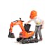 Trampbil Falk Kubota Grävmaskin Inkl. Hjälm för Barn