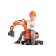 Trampbil Falk Kubota Grävmaskin Inkl. Hjälm för Barn