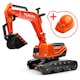 Trampbil Falk Kubota Grävmaskin Inkl. Hjälm för Barn