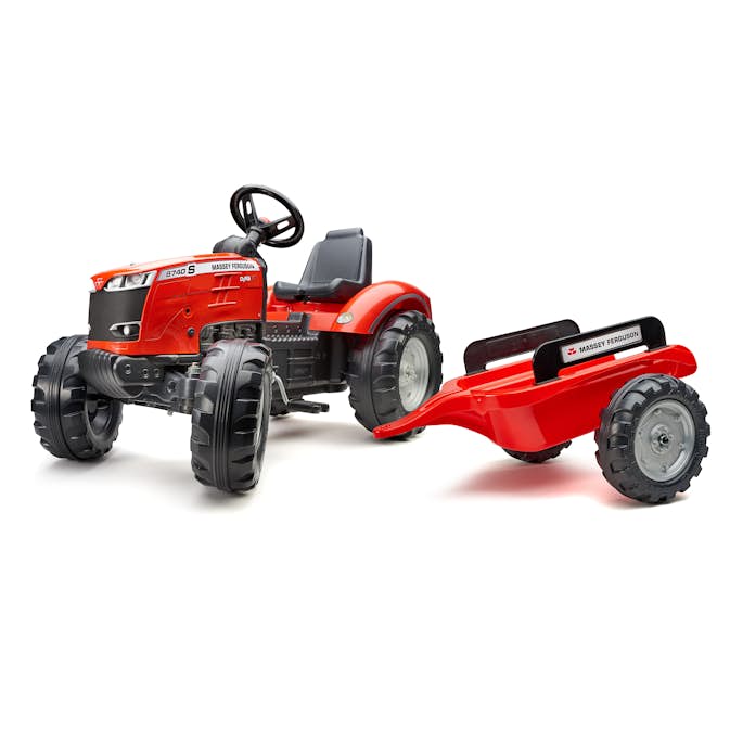 Trampbil FALK Traktor med vagn Massey Ferguson