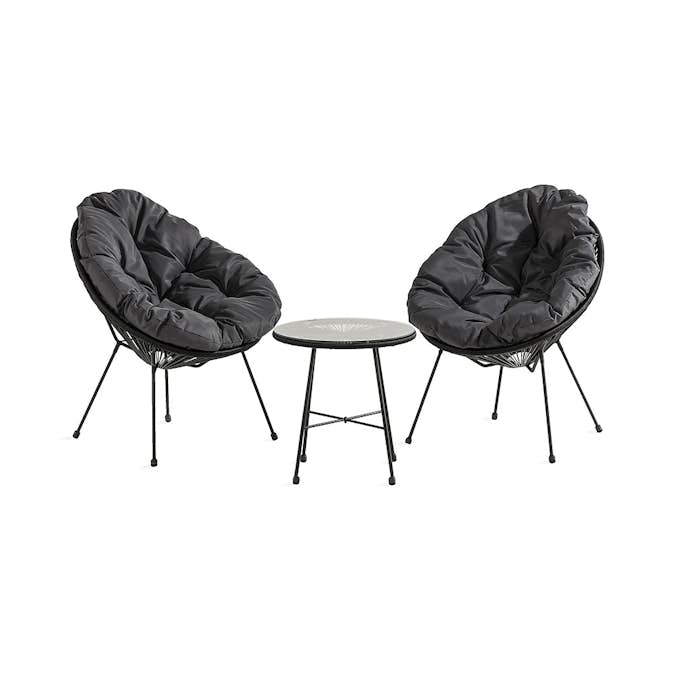 Cafeset Comfort Garden Bologna Svart