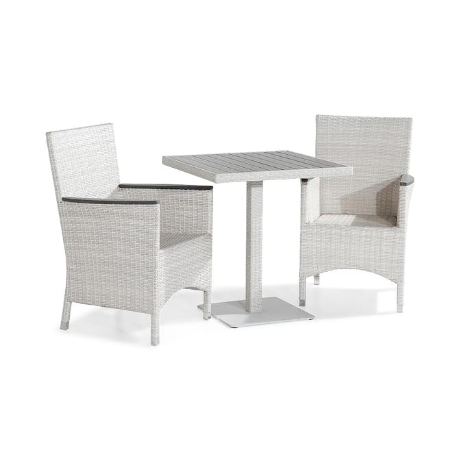 Caféset Comfort Garden Bahamas 70x70 med 2 Thor Lyx Fåtöljer