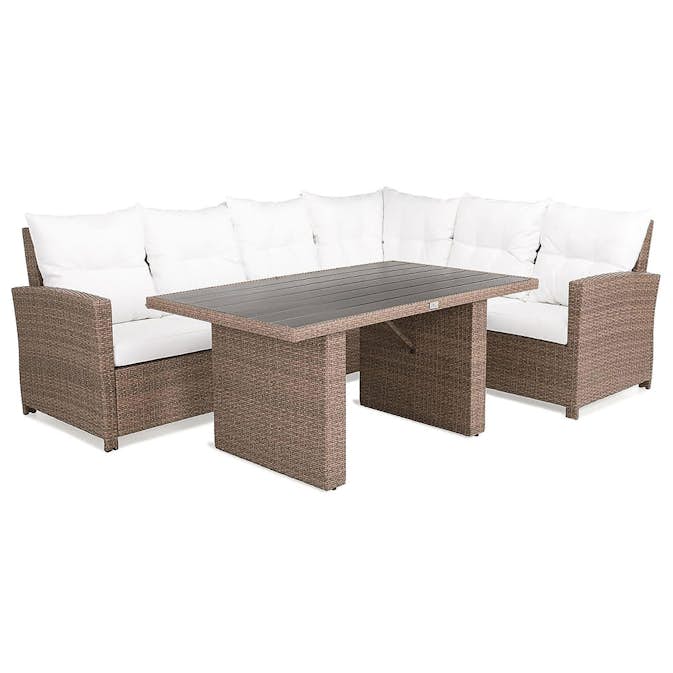 Loungegrupp Comfort Garden James Hörnsoffa och Bord Aintwood