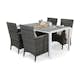 Matgrupp Utomhus deNoord Tunis 150x90 cm med 4 Thor Utefåtöljer Lyx med Armstöd