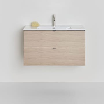 Tvättställsskåp Hafa Go 2 Lådor Ek med Tvättställ