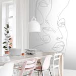 Fototapet ESTAhome Ansikten Svart/Vit