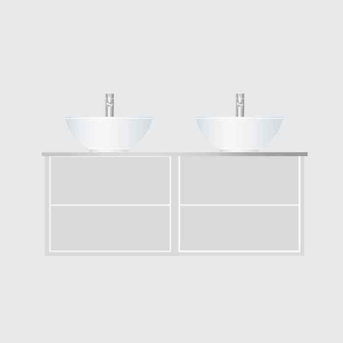 Tvättställsskåp Hafa Edge Dubbelt 1200 utan Tvättställ