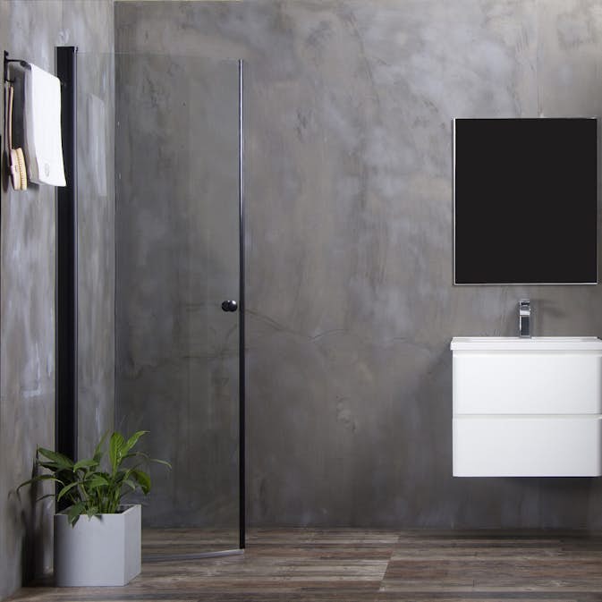 Duschdörr Bathlife Mångsidig 45° Dörr Svart Bredd: 800 mm Outlet