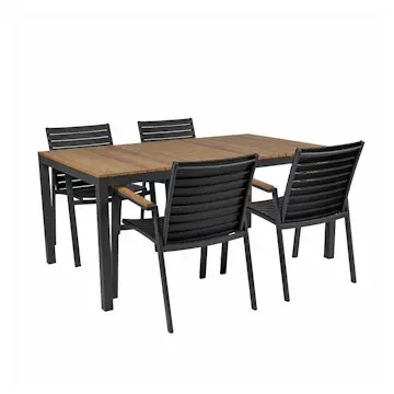 Trädgårdsgrupp Cinas Mood Extreme Teak med 4 Stolar