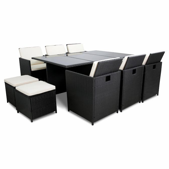 Matgrupp Lyfco Skärhamn Svart med 10 Stolar