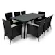 Matgrupp Lyfco Lysekil Svart med 8 stolar och Dynor