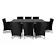 Matgrupp Lyfco Lysekil Svart med 8 stolar och Dynor