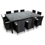 Matgrupp Lyfco Särö Svart med 10 Stolar