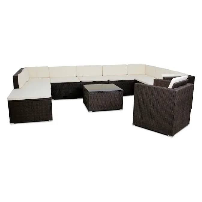 Loungegrupp Lyfco Steninge med Inbyggd Förvaring Mörkbrun