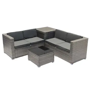 Loungegrupp Lyfco Allarp med inbyggd Förvaring Grå