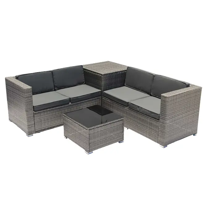 Loungegrupp Lyfco Allarp med inbyggd Förvaring Grå