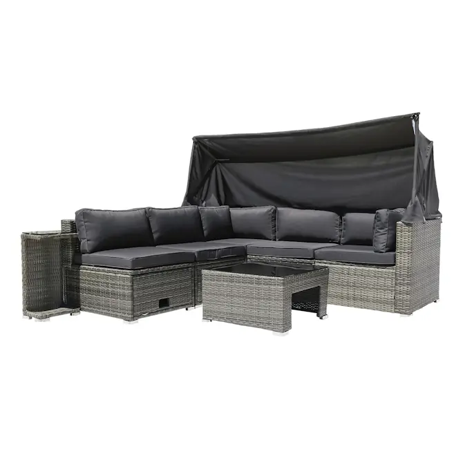 Loungegrupp Lyfco Bäckviken med Soltak och inbyggd Förvaring