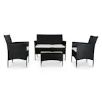 Loungeset Lyfco Fjällbacka för Balkong Svart