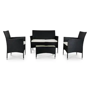 Loungeset Lyfco Fjällbacka för Balkong Svart