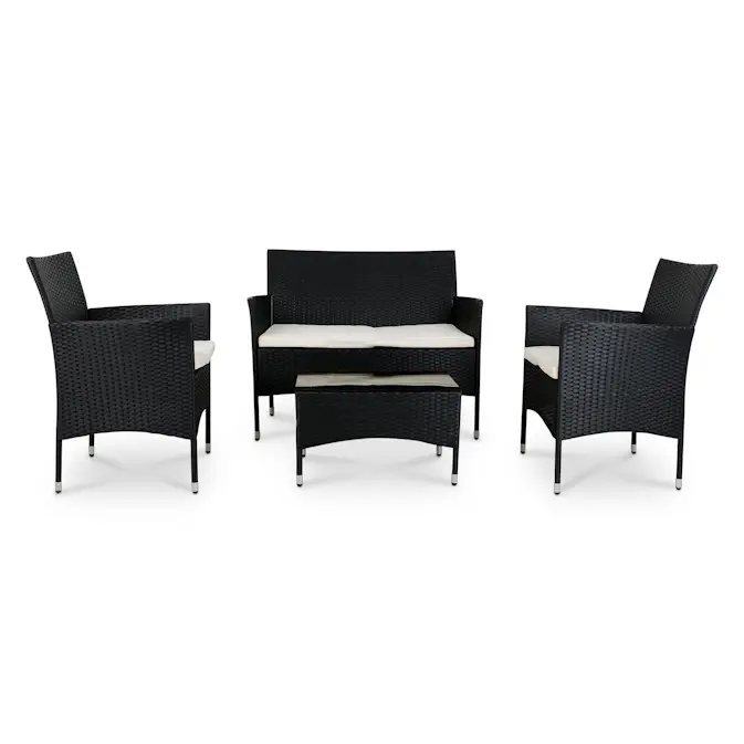 Loungeset Lyfco Fjällbacka för Balkong Svart