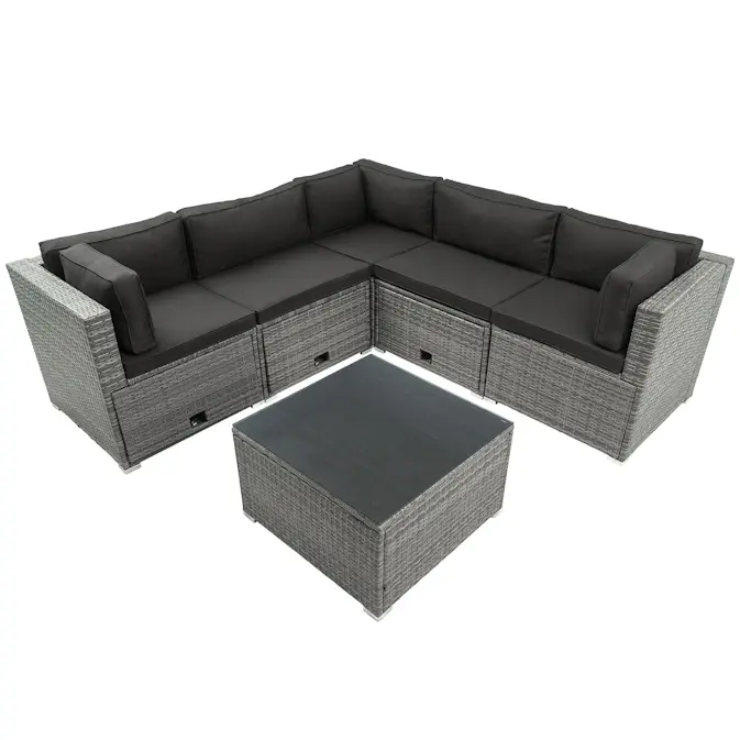 Loungegrupp Lyfco Olofsbo med inbyggd Förvaring Grå