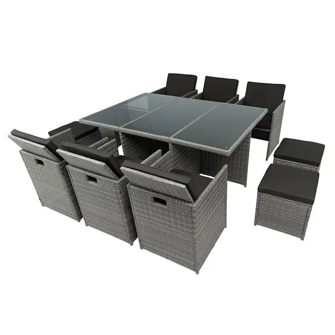 Matgrupp Lyfco Skärhamn Grå med 10 Stolar