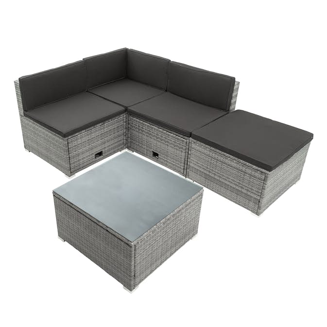 Loungegrupp Lyfco Kungshamn med inbyggd Förvaring Grå