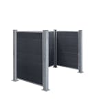 Skärm PLUS Futura Avfallsskjul med Stålstolp