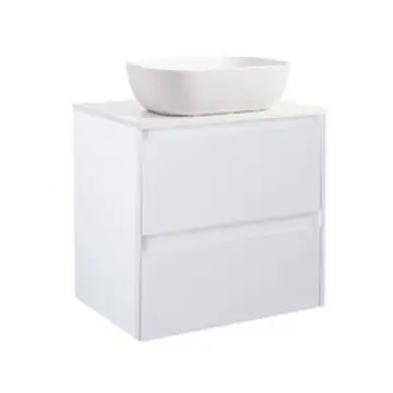 Tvättställsskåp Alterna Luxor med Bänkskiva Kvartskomposit och Rektangulärt Tvättställ