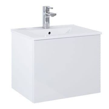 Tvättställsskåp Alterna Ella Kompakt med Ariella Porslin Tvättställ