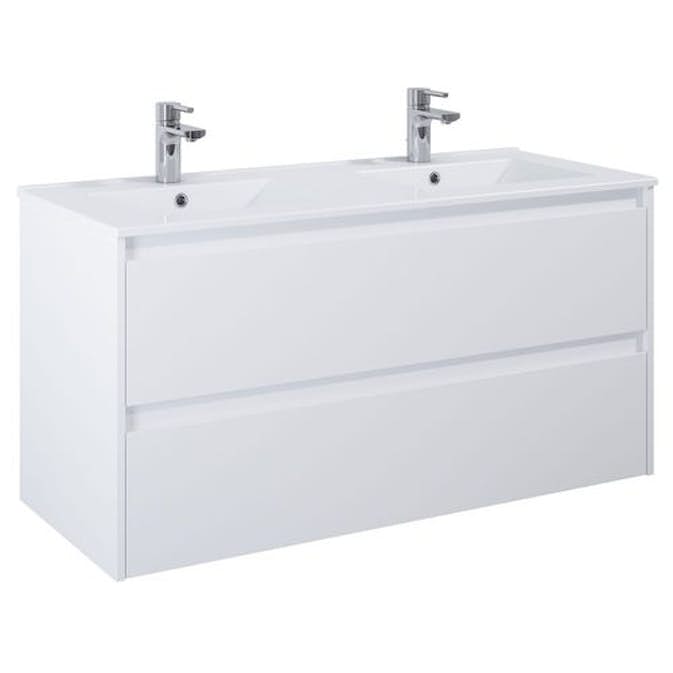 Tvättställsskåp Alterna Luxor med Porslin Tvättställ 120 Dubbel