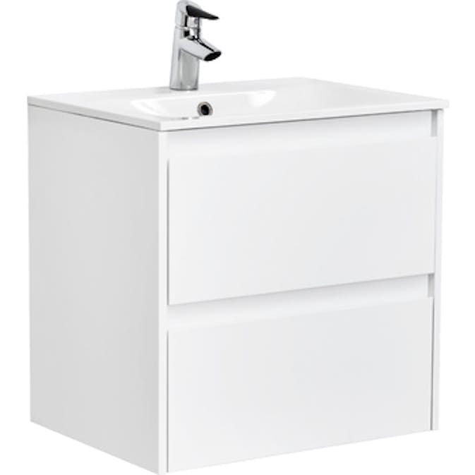 Tvättställsskåp Alterna Luxor Kompakt med Mineralkomposit Tvättställ