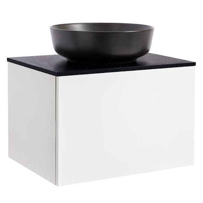 Tvättställsskåp Alterna Ella med Bänkskiva Kvartskomposit och Runt Tvättställ