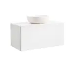 Tvättställsskåp Alterna Ella med Bänkskiva Kvartskomposit och Runt Tvättställ